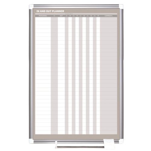 MasterVision 30-Row 24" x 36" In/Out Magnetic Gold Ultra Dry-Erase Planner Board (Vertical)