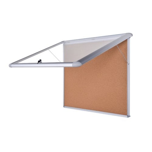 MasterVision 47" x 38.3" Waterproof Outdoor Cork Bulletin Enclosed Board w/ Aluminum Frame