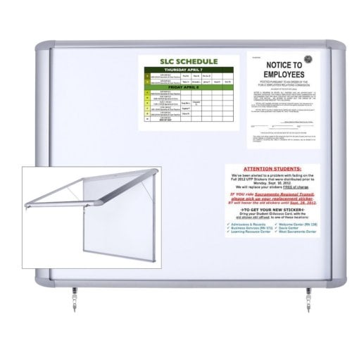 MasterVision 47" x 38.3" Waterproof Outdoor Magnetic Dry Erase Enclosed Board w/ Aluminum Frame