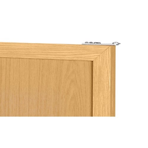 MasterVision 36" x 36" Basic Magnetic Platinum Plus Porcelain Whiteboard Conference Room Cabinet with Oak Frame