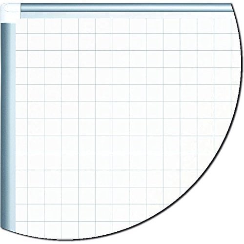 MasterVision 48" x 72" Magnetic Gold Ultra 1x1 Grid Planner Whiteboard with Aluminum Frame