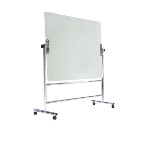 MasterVision 36" x 48" Two-Sided Magnetic Glass Revolving Mobile Easel