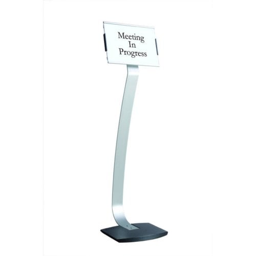 MasterVision 42" x 8" Contemporary Sign Stand (Stainless Steel Finish)