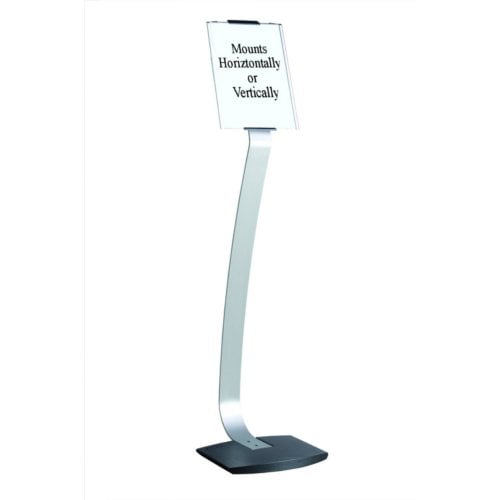 MasterVision 42" x 8" Contemporary Sign Stand (Stainless Steel Finish)