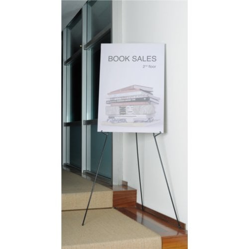 MasterVision 63.5" Heavy Duty Instant Display Easel (Black Frame)