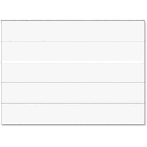 MasterVision 7/8" x 6" White Magnetic Dry-Erase Strips - 25pcs