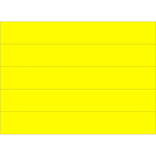MasterVision 7/8" x 6" Yellow Magnetic Dry-Erase Strips - 25pcs