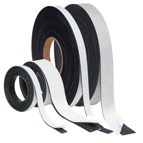 MasterVision Black Magnetic Adhesive Tape Roll