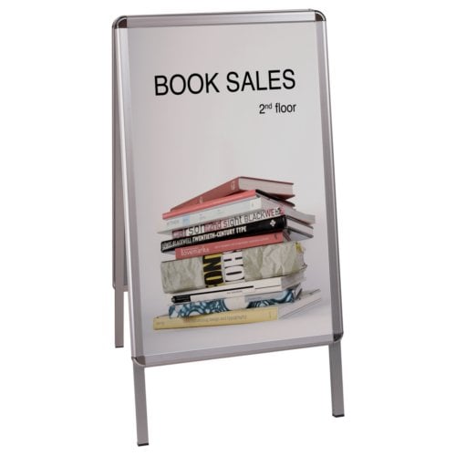 MasterVision Black Two-Sided Wet Erase Poster and Sign Board Stand