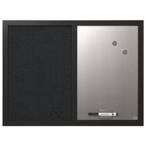 MasterVision Combo 18" x 24" Silver Dry Erase Fabric Bulletin Board