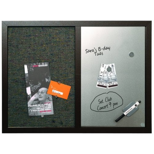 MasterVision Combo 18" x 24" Silver Dry Erase Fabric Bulletin Board
