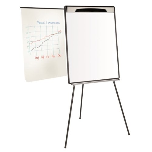 MasterVision Design Tripod Presentation Easel with Extension Arms (Magnetic Steel Gold Ultra Dry Erase)