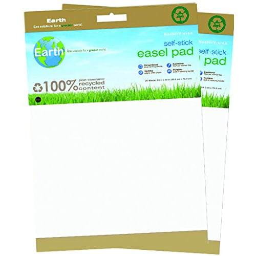 MasterVision Earth Self-Stick White Easel Pad (25" x 30") -2 Pads