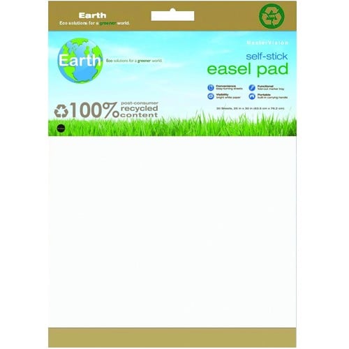 MasterVision Earth Self-Stick White Easel Pads (25" x 30")