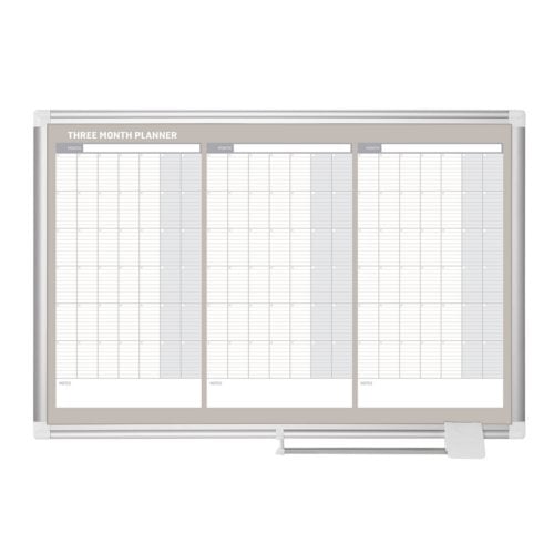 MasterVision  Magnetic Gold Ultra 24" x 36" Dry-Erase 3-Month Planner Board