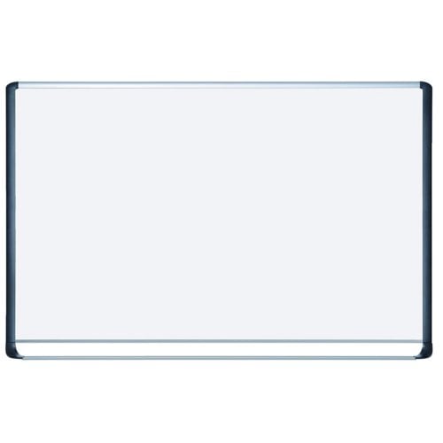 MasterVision Magnetic Gold Ultra Whiteboard with Aluminum/Black Plastic Frame