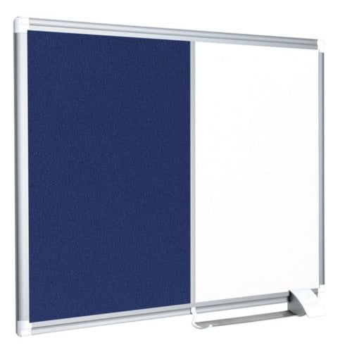 Mastervision Magnetic Gold Ultra Dry-Erase/Blue Felt Bulletin Combo Boards