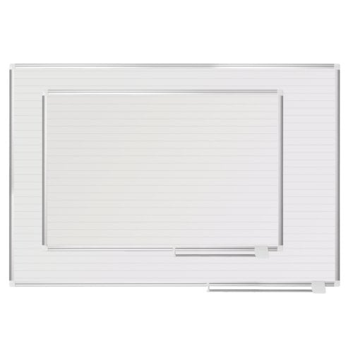 MasterVision Magnetic Gold Ultra Ruled Planner Whiteboards with Aluminum Frame