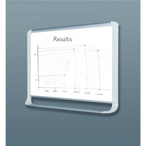 MasterVision Magnetic Gold Ultra 24" x 36" Whiteboard with  Aluminum/White Plastic Frame