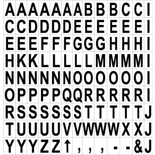 MasterVision Magnetic Letters (Black on White) - 120 pcs/set