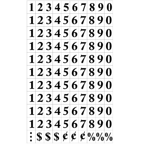 MasterVision Magnetic Numbers (Black on White) - 110 pcs/set