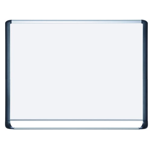 MasterVision Magnetic Platinum Plus 36" x 48" Porcelain Whiteboard with Aluminum/Black Plastic Frame