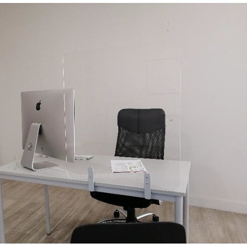 Mastervision Protector Series Attachable 35" x 35" Frameless Glass Desktop Board/Screen