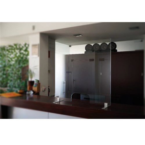 Mastervision Protector Series Frameless Transparent Glass Countertop Board/Barriers