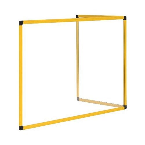 Mastervision Protector Series Transparent Glass Duo Desktop Dividers with Aluminum Frame