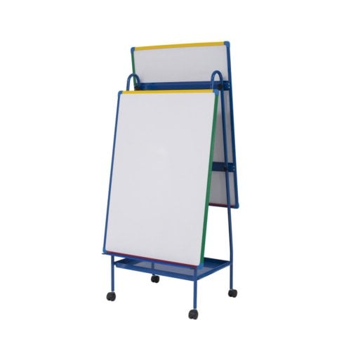 MasterVision Schoolmate Creation Station Mobile Easel (41.7" x 29.5" Two-Sided Dry-Erase Magnetic Steel)