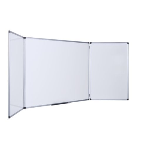MasterVision Trio Maya 36" x 96" Magnetic Dry Erase/Cork Combo Board