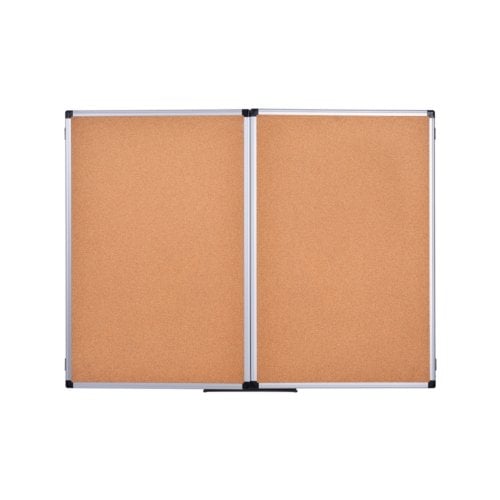 MasterVision Trio Maya 36" x 96" Magnetic Dry Erase/Cork Combo Board