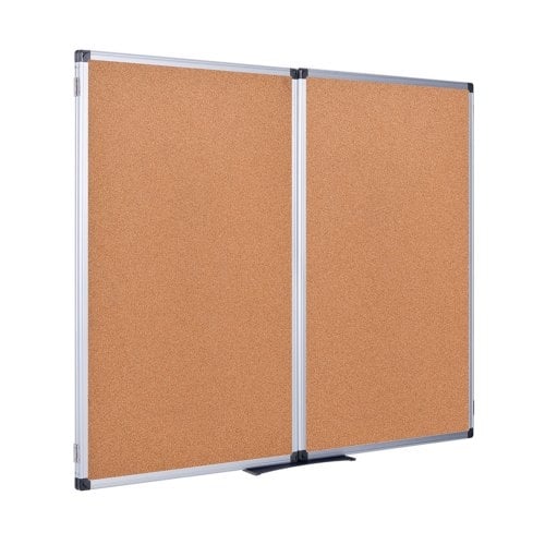 MasterVision Trio Maya 36" x 96" Magnetic Dry Erase/Cork Combo Board