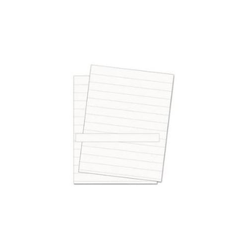 MasterVision White Magnetic Data Card Refill Sheet (8.5" x 11" Perforated Every 1") - 10pk