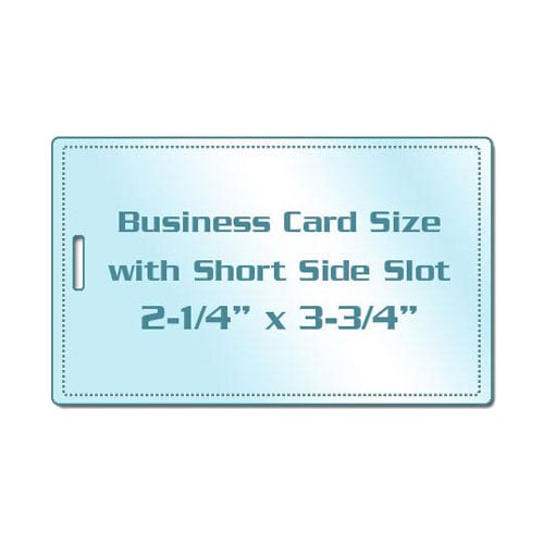 Matte Clear Business Card Pouches with Short Side Slot