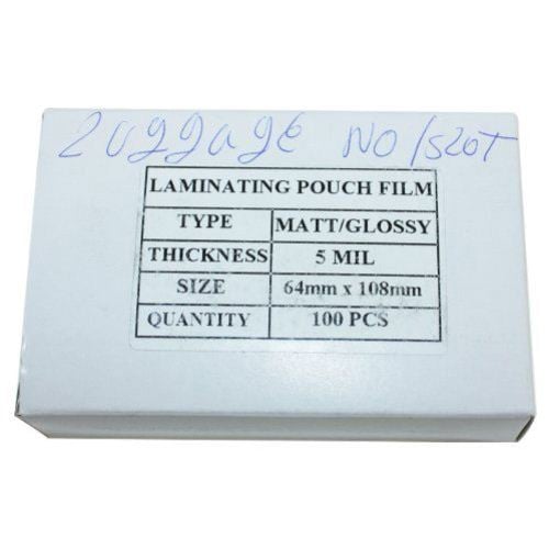 Matte Clear Luggage Tag Laminating Pouches