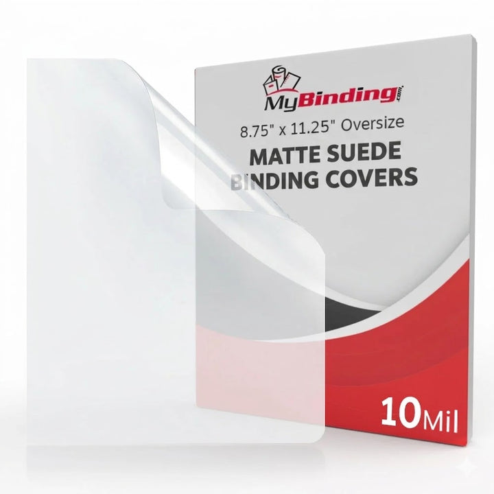 10mil Matte Suede 8.75" x 11.25" Oversize Binding Covers [No tissue, Square Corner] - 100pk