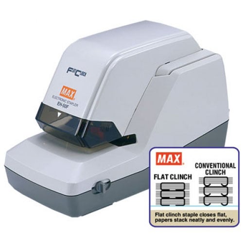 Max Electronic 50 Sheet Flat Clinch Stapler - EH-50F