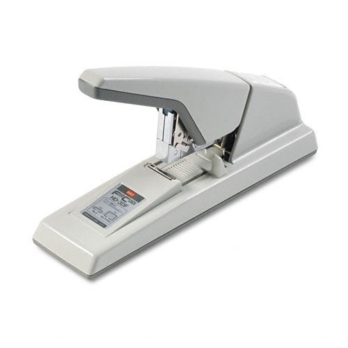Max HD-3DF Gray Medium-Capacity Flat-Clinch Heavy-Duty Stapler