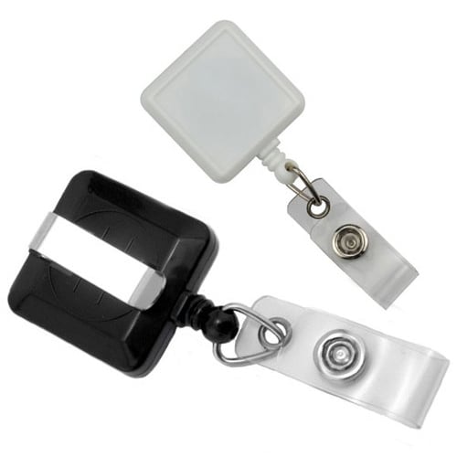 Max Label Square Badge Reel with Slide Clip - 25pk