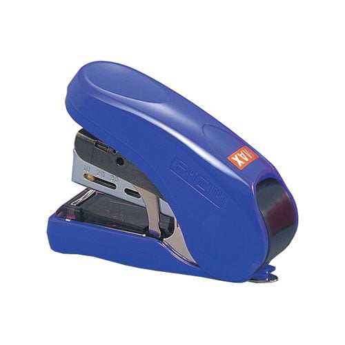 Max Light Effort Blue Compact Flat Clinch Stapler - HD-10FL-BE