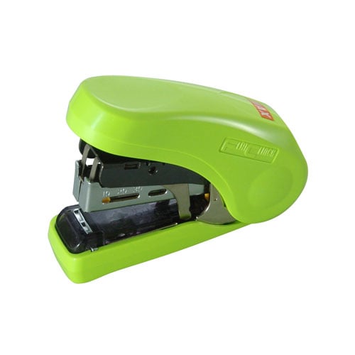 Max Light Effort Light Green Compact Flat Clinch Stapler - HD-10FL-LTGN