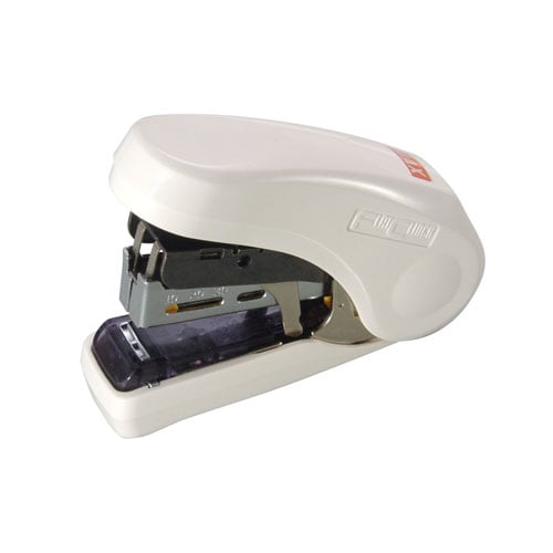 Max Light Effort White Compact Flat Clinch Stapler - HD-10FL-WH - Clearance Sale