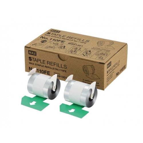 Max No.110FE Staple Refills for EH-110F - 2 Rolls