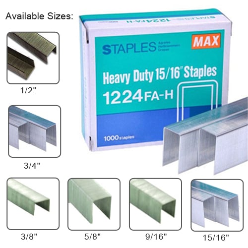Max Staples For The HD-12N Series and HD-12F - 1000pk