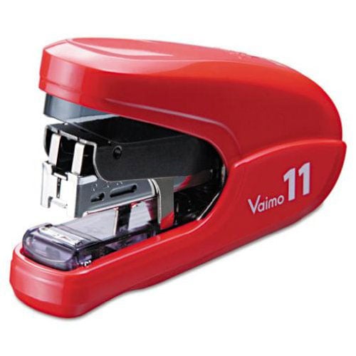 Max Vaimo 11 Red Flat Clinch 35-Sheet Compact Stapler