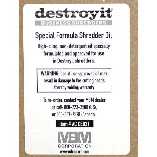 MBM DestroyIt Shredder Oil - 1 Quart Bottle (6pk)