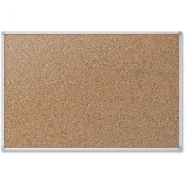 Mead Natural Cork  Bulletin Board with Aluminum Frame