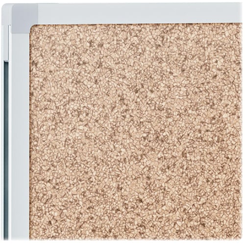 Mead 48" x 36" Natural Cork  Bulletin Board with Aluminum Frame - 85362