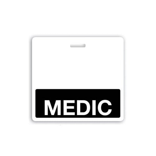 MEDIC Badge Buddies (Black Bar/White Text) - 25pk